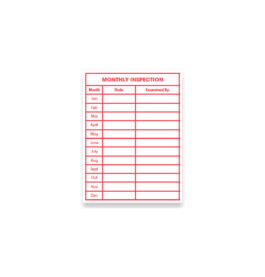 Monthly Inspection Label – Large