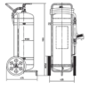 50L 3% AFFF Type Mobile Trolley Fire Extinguisher, designed for large-scale fire suppression in industrial and commercial environments.