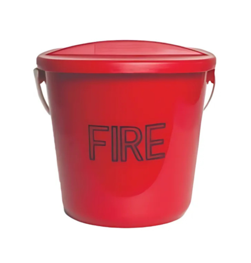 Plastic Fire Bucket With Lid